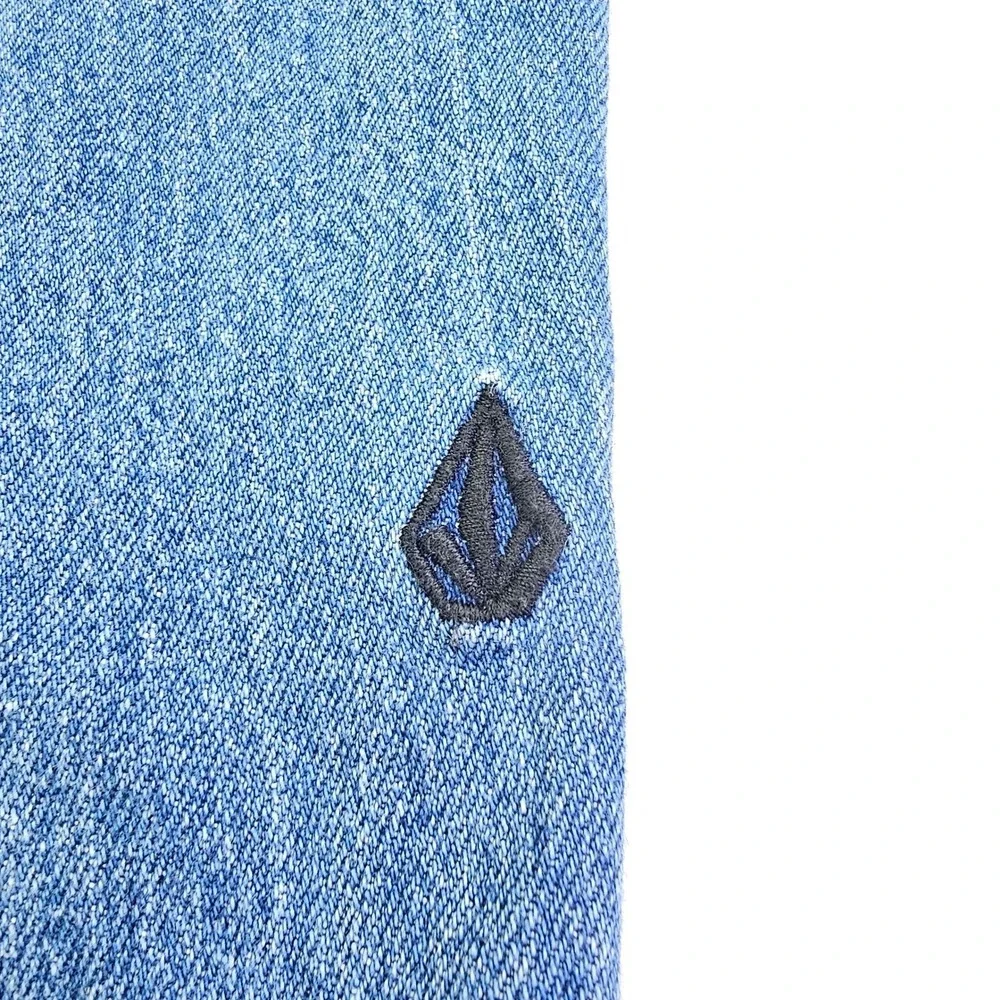 Volcom Kinkade Regular Straight Leg Mens Jeans Medium Wash Blue Size 31 - Picture 6 of 16